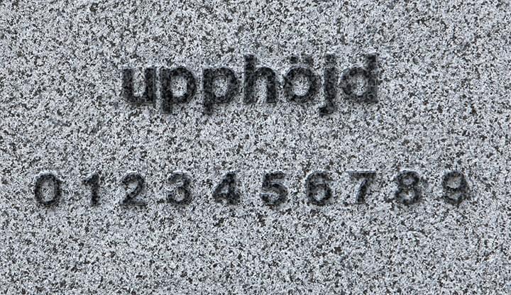 Upphöjd Gravstens Text